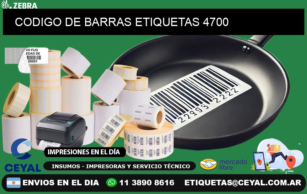 CODIGO DE BARRAS ETIQUETAS 4700