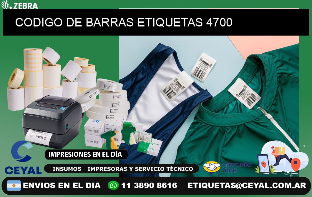 CODIGO DE BARRAS ETIQUETAS 4700