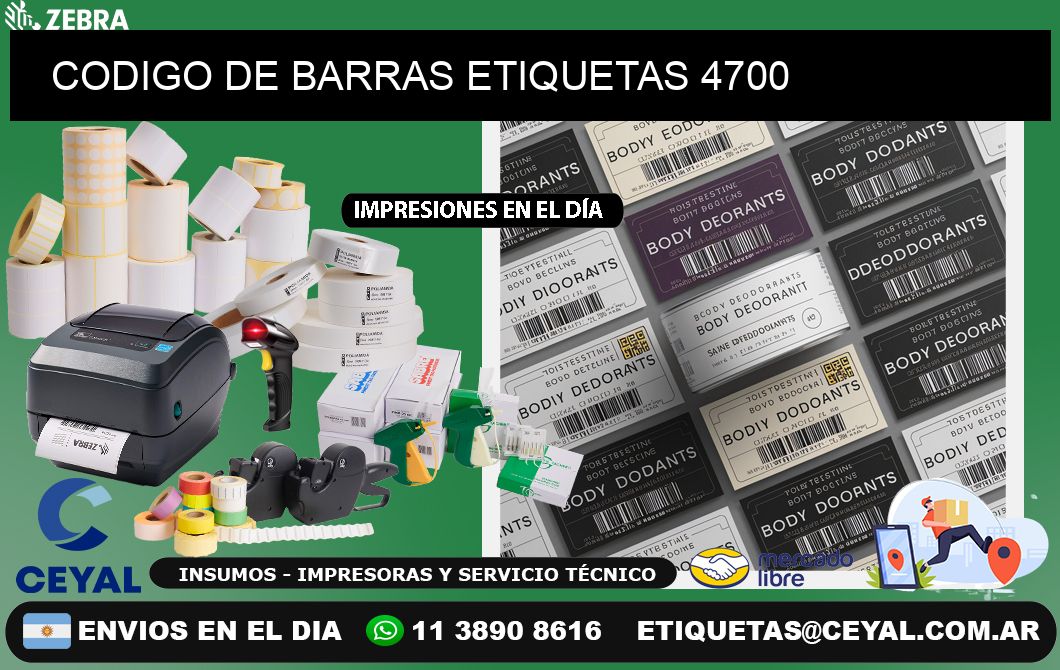CODIGO DE BARRAS ETIQUETAS 4700