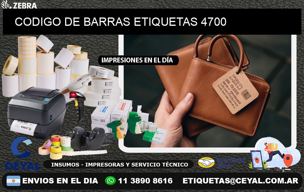 CODIGO DE BARRAS ETIQUETAS 4700