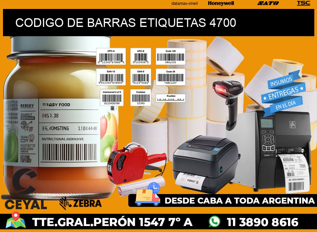 CODIGO DE BARRAS ETIQUETAS 4700
