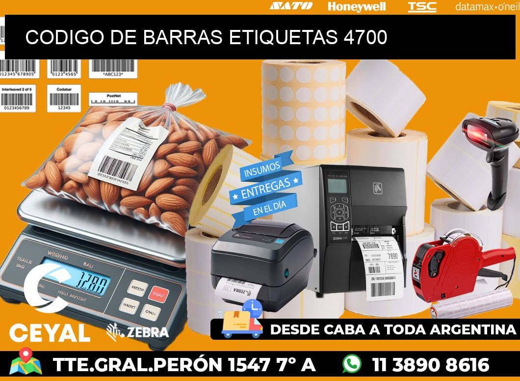 CODIGO DE BARRAS ETIQUETAS 4700