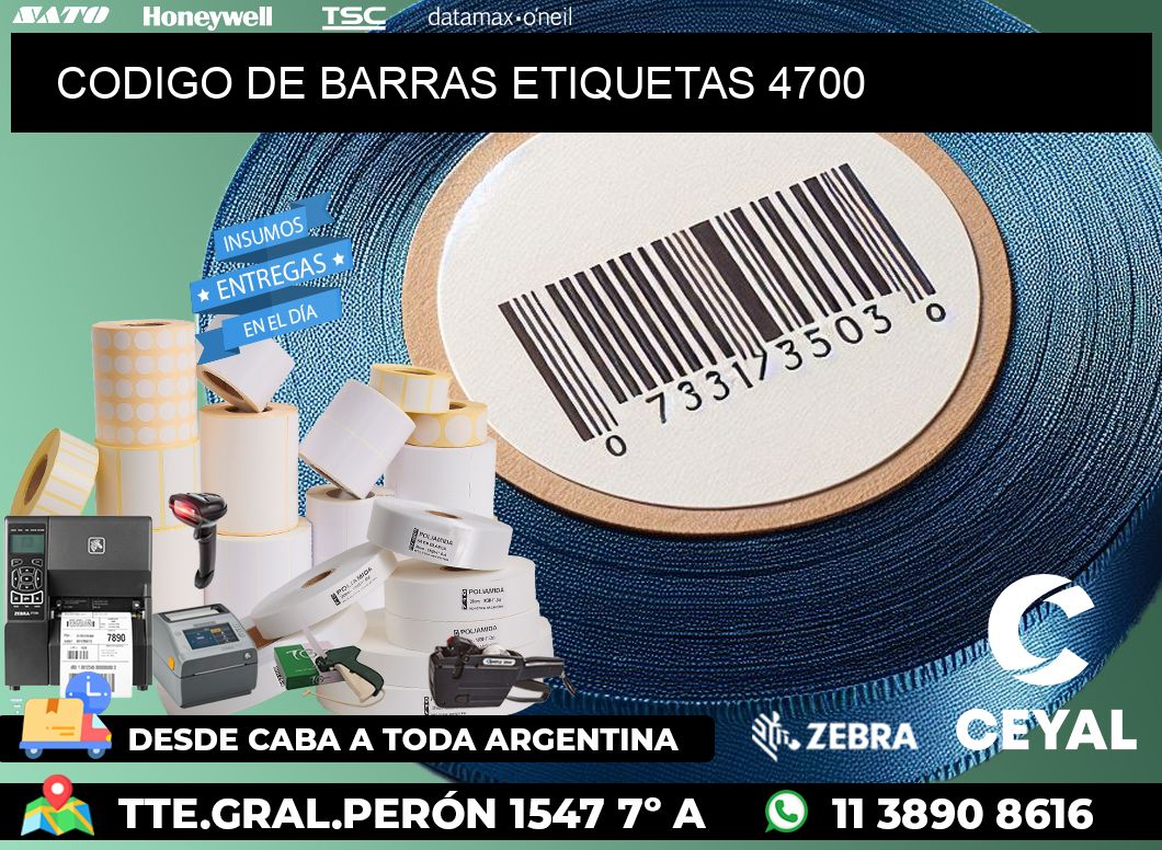 CODIGO DE BARRAS ETIQUETAS 4700