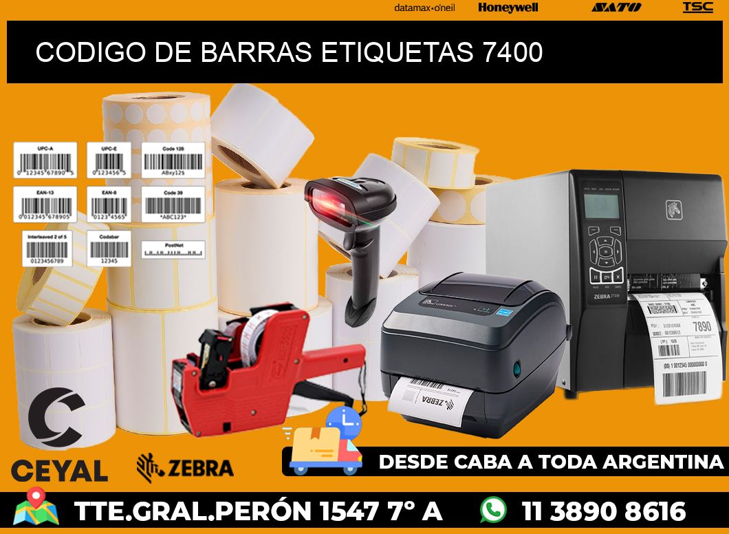 CODIGO DE BARRAS ETIQUETAS 7400