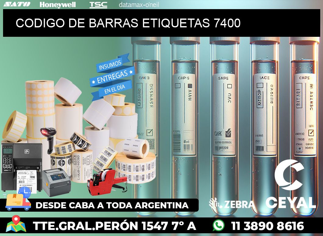 CODIGO DE BARRAS ETIQUETAS 7400