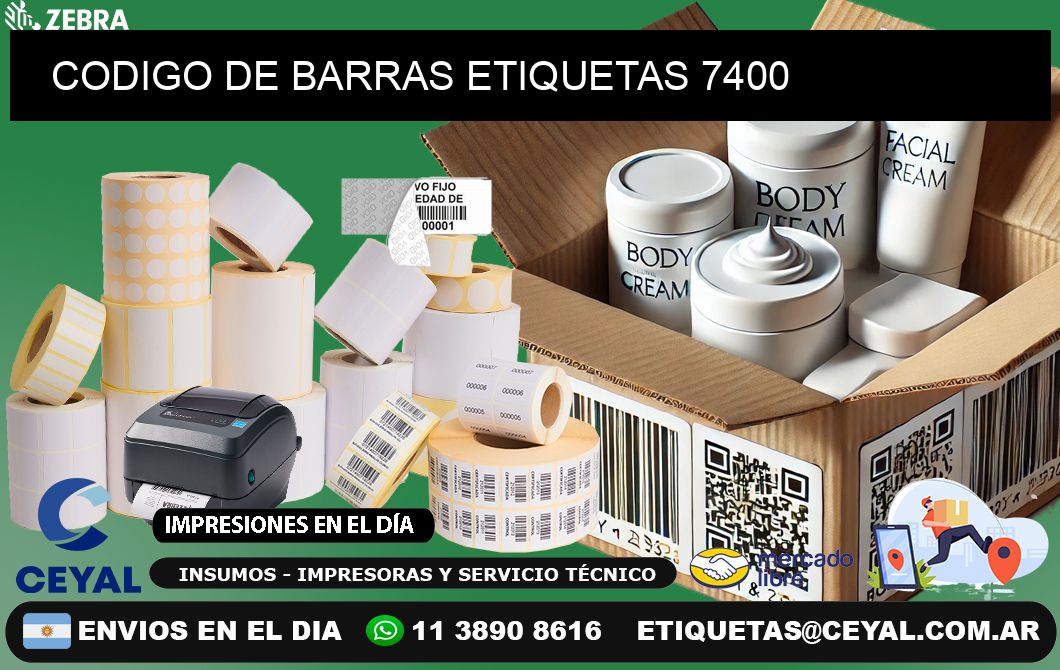 CODIGO DE BARRAS ETIQUETAS 7400