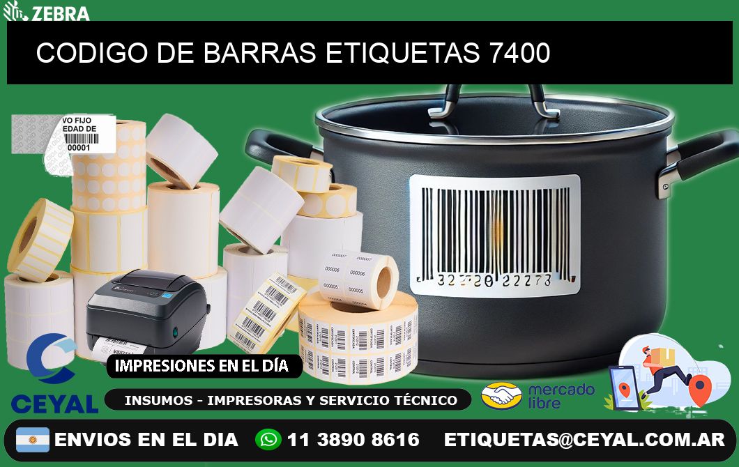 CODIGO DE BARRAS ETIQUETAS 7400