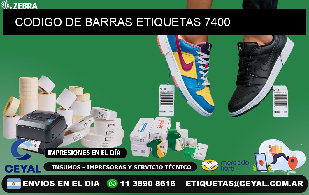 CODIGO DE BARRAS ETIQUETAS 7400