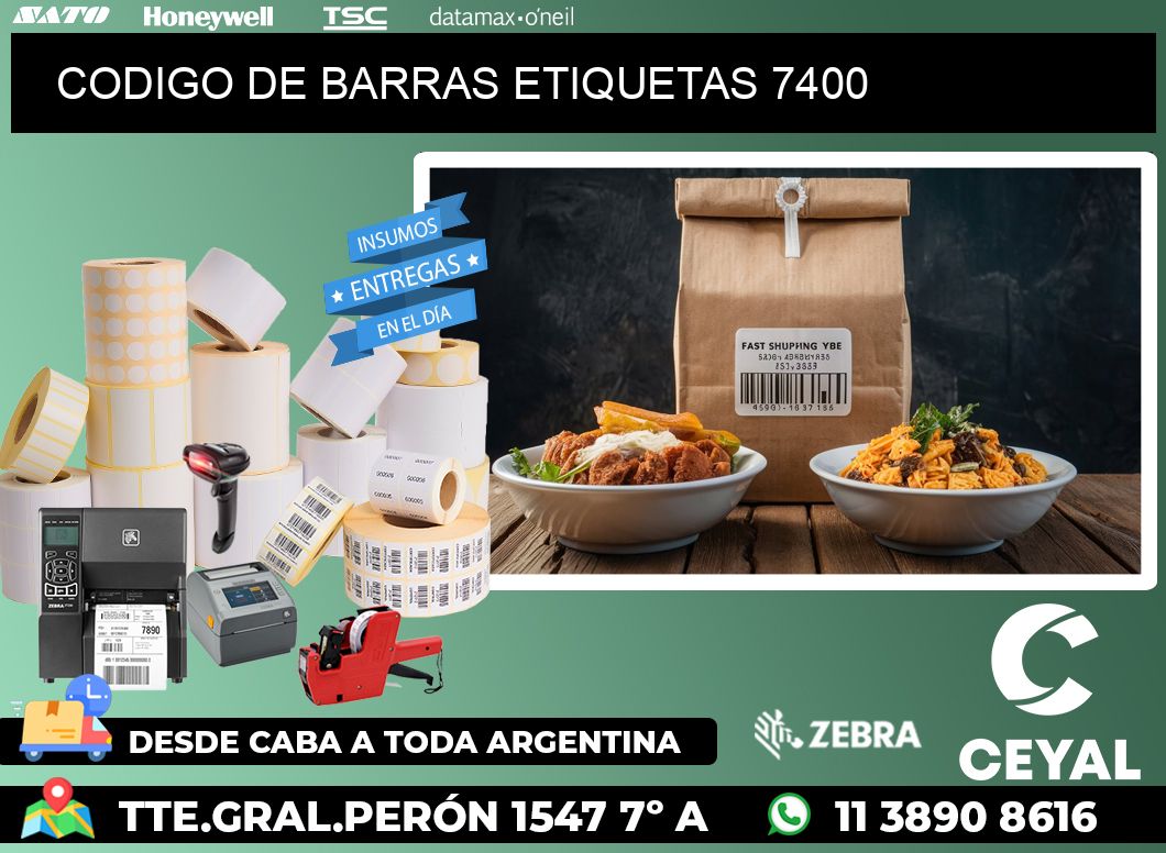 CODIGO DE BARRAS ETIQUETAS 7400