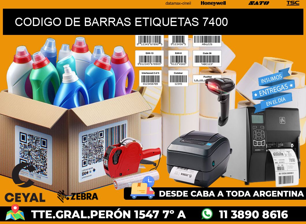 CODIGO DE BARRAS ETIQUETAS 7400