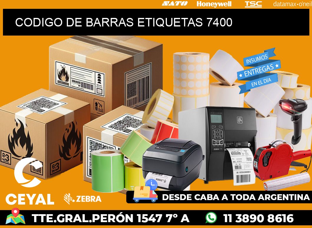 CODIGO DE BARRAS ETIQUETAS 7400