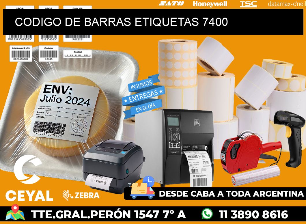 CODIGO DE BARRAS ETIQUETAS 7400