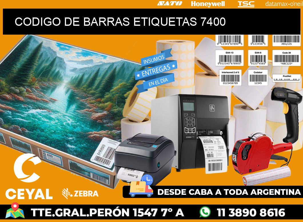 CODIGO DE BARRAS ETIQUETAS 7400