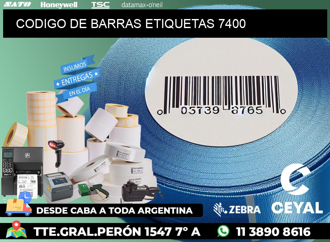 CODIGO DE BARRAS ETIQUETAS 7400