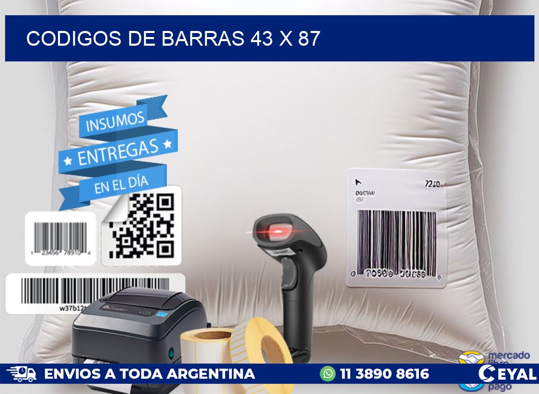 CODIGOS DE BARRAS 43 x 87