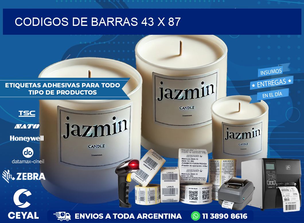 CODIGOS DE BARRAS 43 x 87