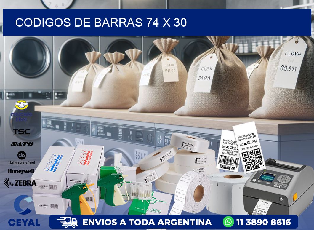 CODIGOS DE BARRAS 74 x 30