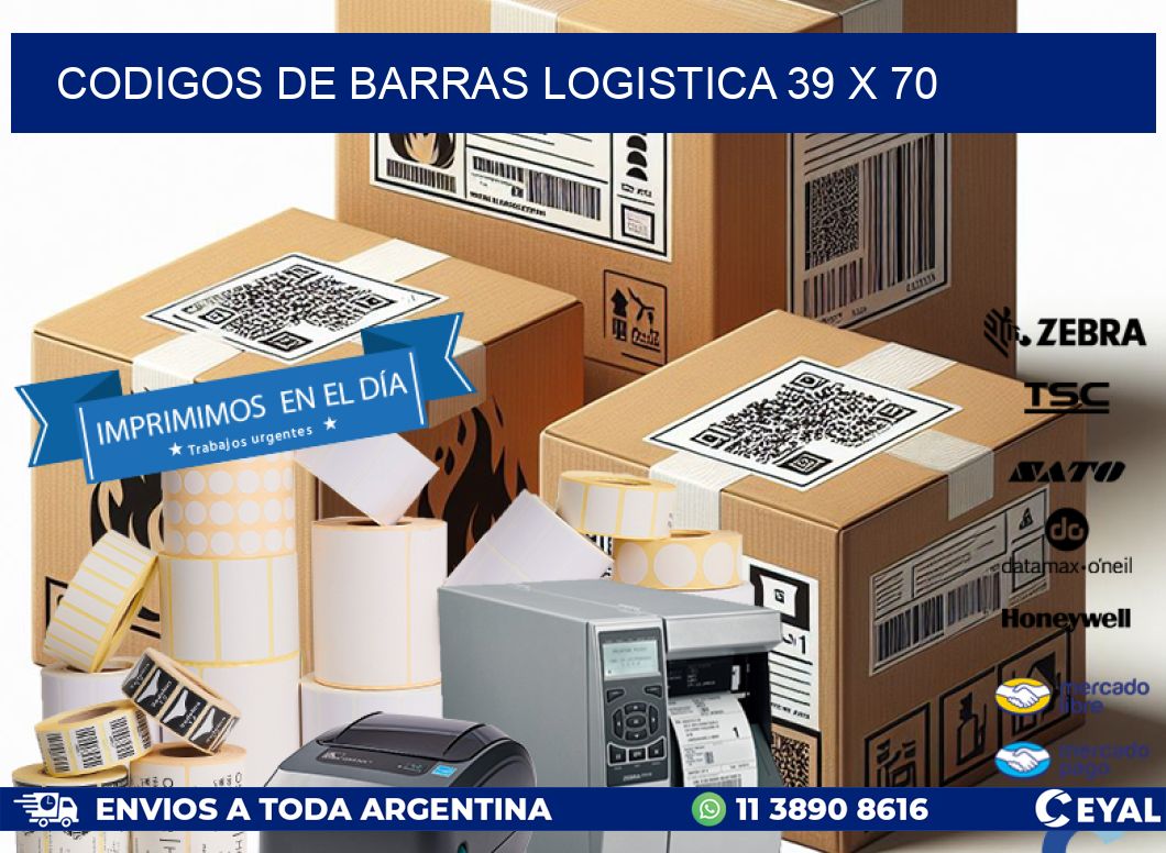 CODIGOS DE BARRAS LOGISTICA 39 x 70