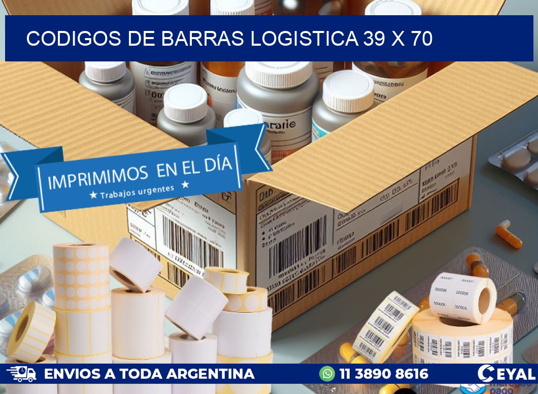 CODIGOS DE BARRAS LOGISTICA 39 x 70