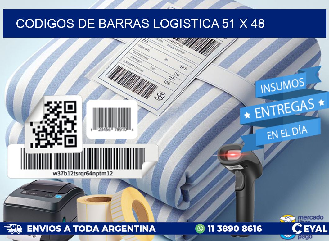 CODIGOS DE BARRAS LOGISTICA 51 x 48