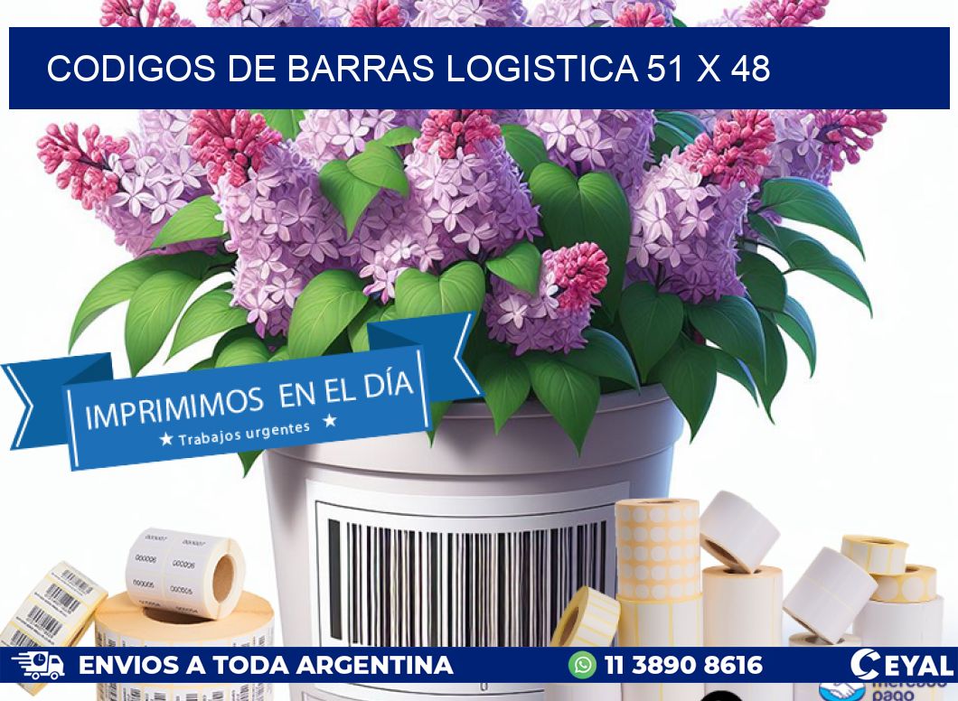 CODIGOS DE BARRAS LOGISTICA 51 x 48