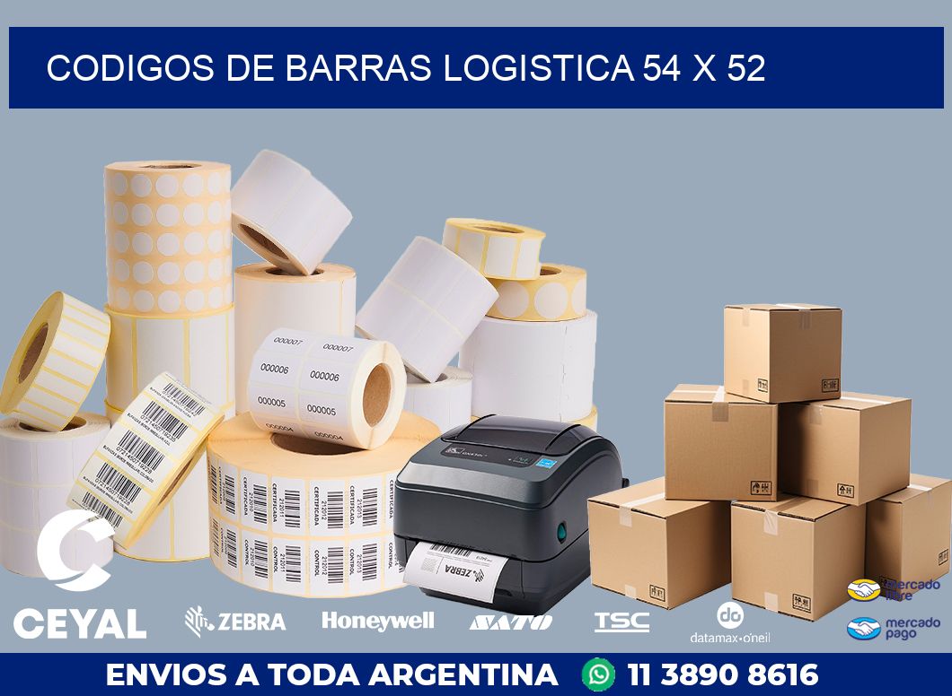 CODIGOS DE BARRAS LOGISTICA 54 x 52