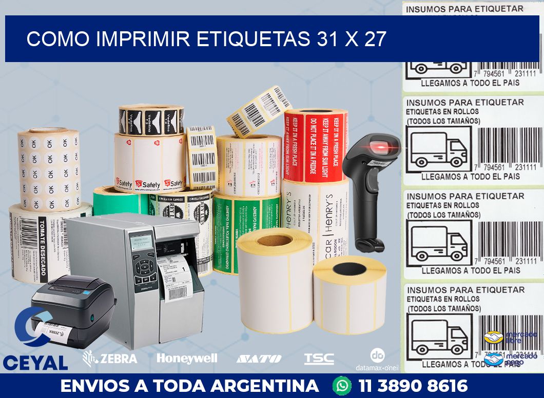 COMO IMPRIMIR ETIQUETAS 31 x 27