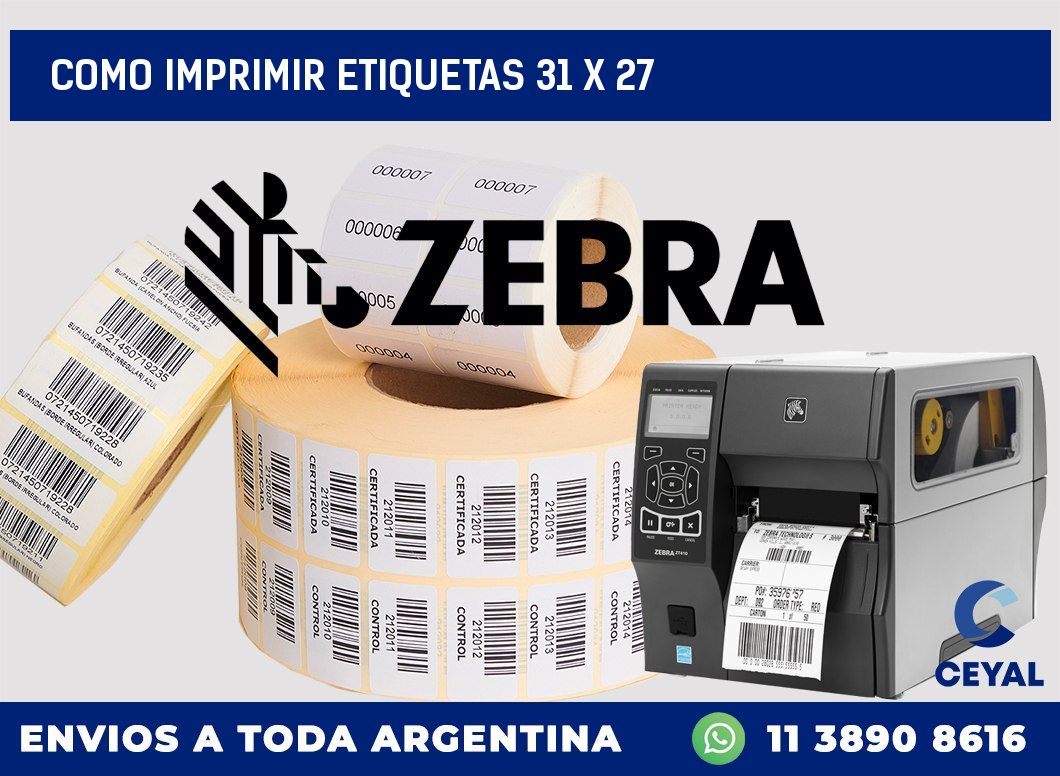 COMO IMPRIMIR ETIQUETAS 31 x 27