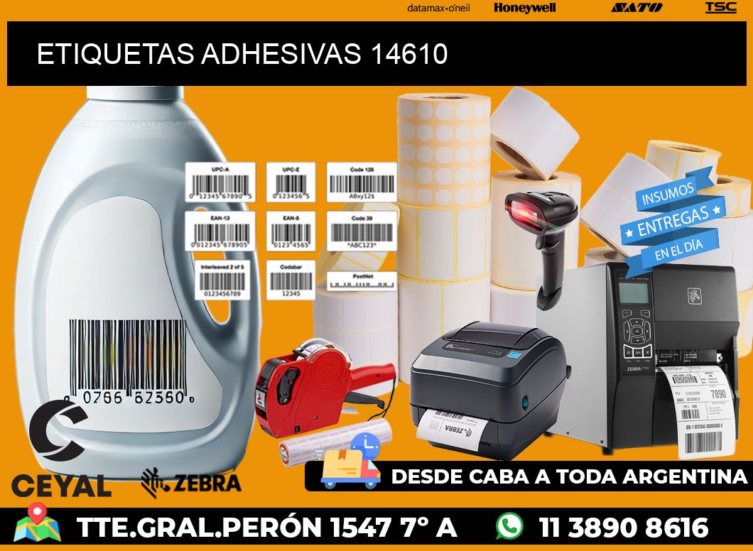 ETIQUETAS ADHESIVAS 14610