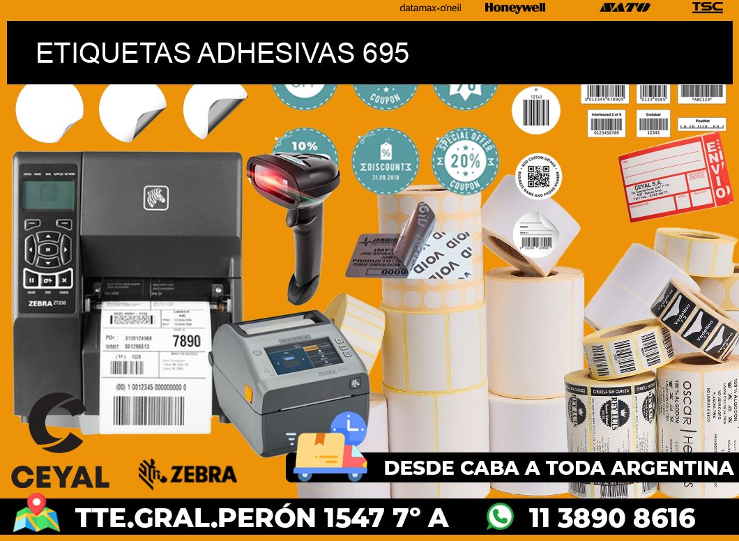 ETIQUETAS ADHESIVAS 695