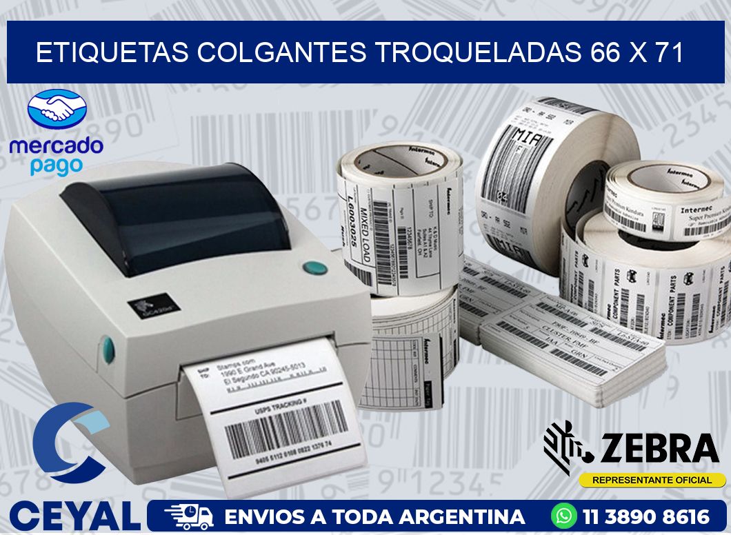 ETIQUETAS COLGANTES TROQUELADAS 66 x 71