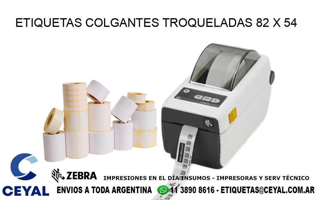 ETIQUETAS COLGANTES TROQUELADAS 82 x 54