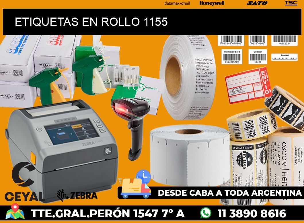 ETIQUETAS EN ROLLO 1155