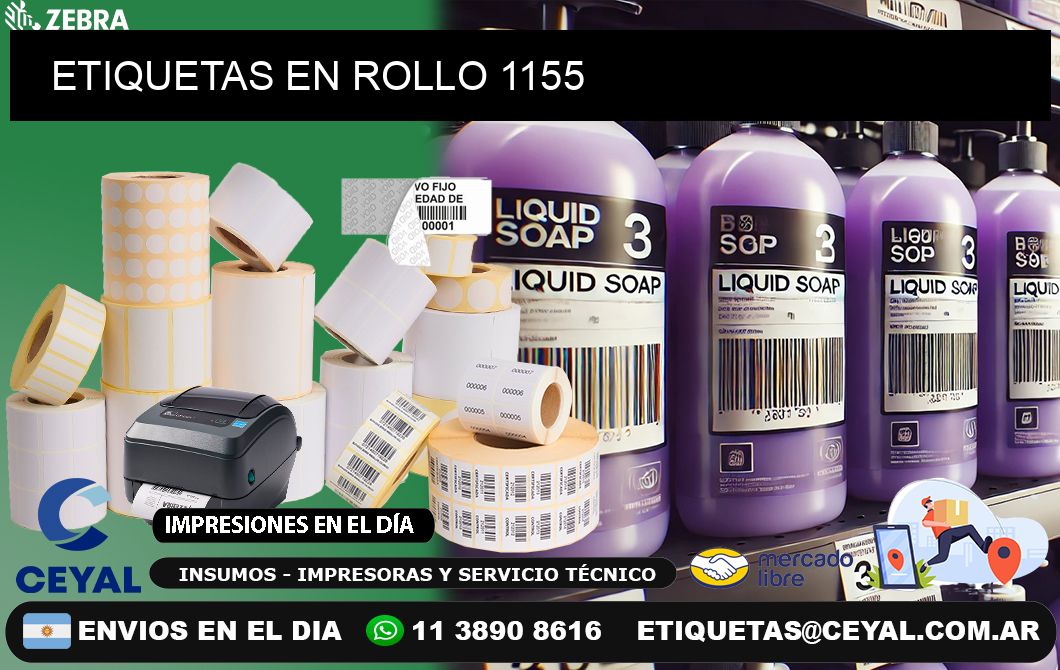 ETIQUETAS EN ROLLO 1155