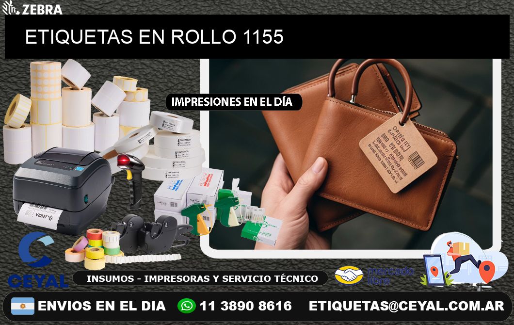 ETIQUETAS EN ROLLO 1155