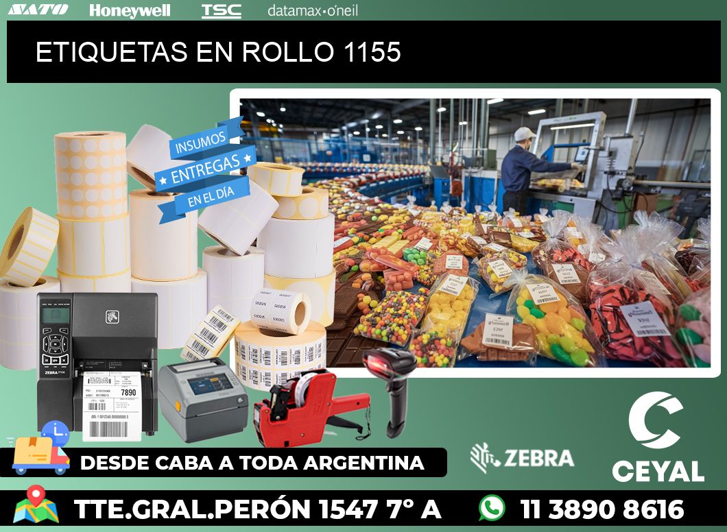 ETIQUETAS EN ROLLO 1155