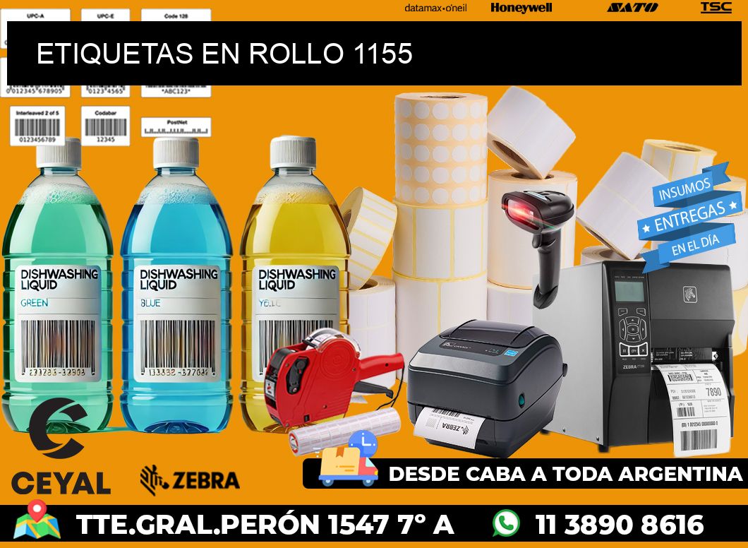 ETIQUETAS EN ROLLO 1155