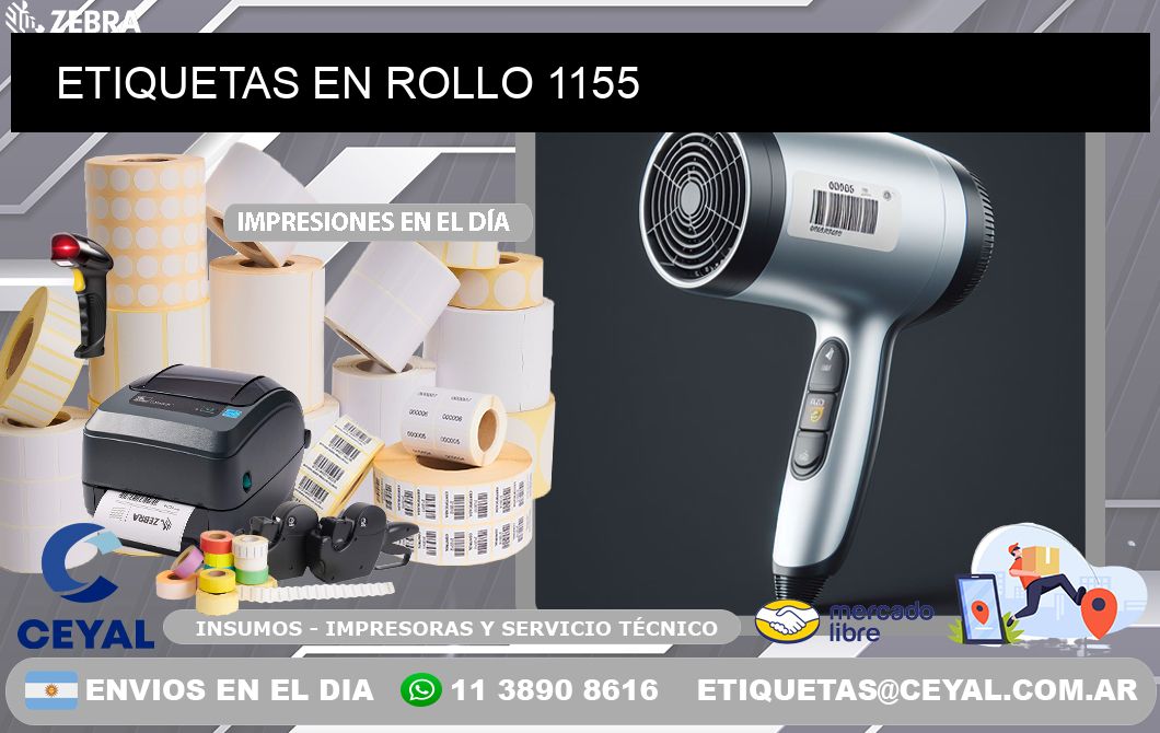 ETIQUETAS EN ROLLO 1155