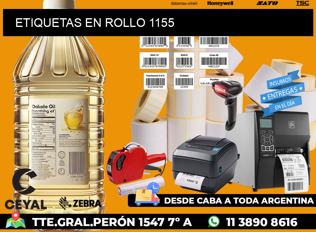 ETIQUETAS EN ROLLO 1155