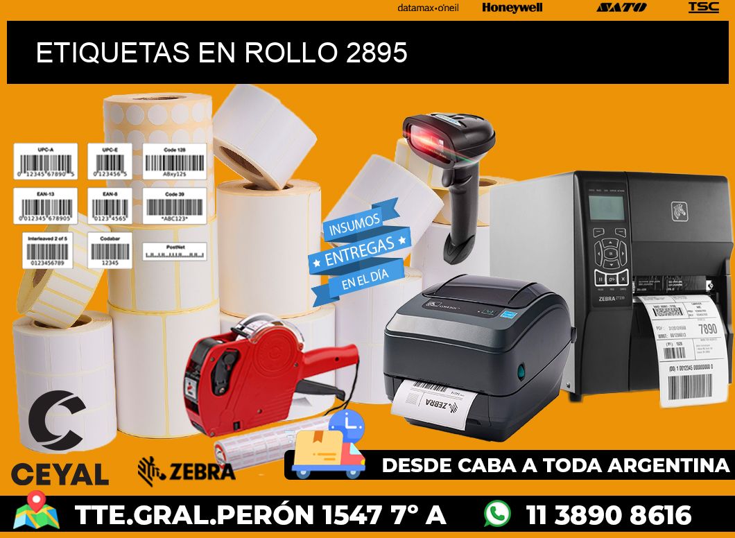 ETIQUETAS EN ROLLO 2895