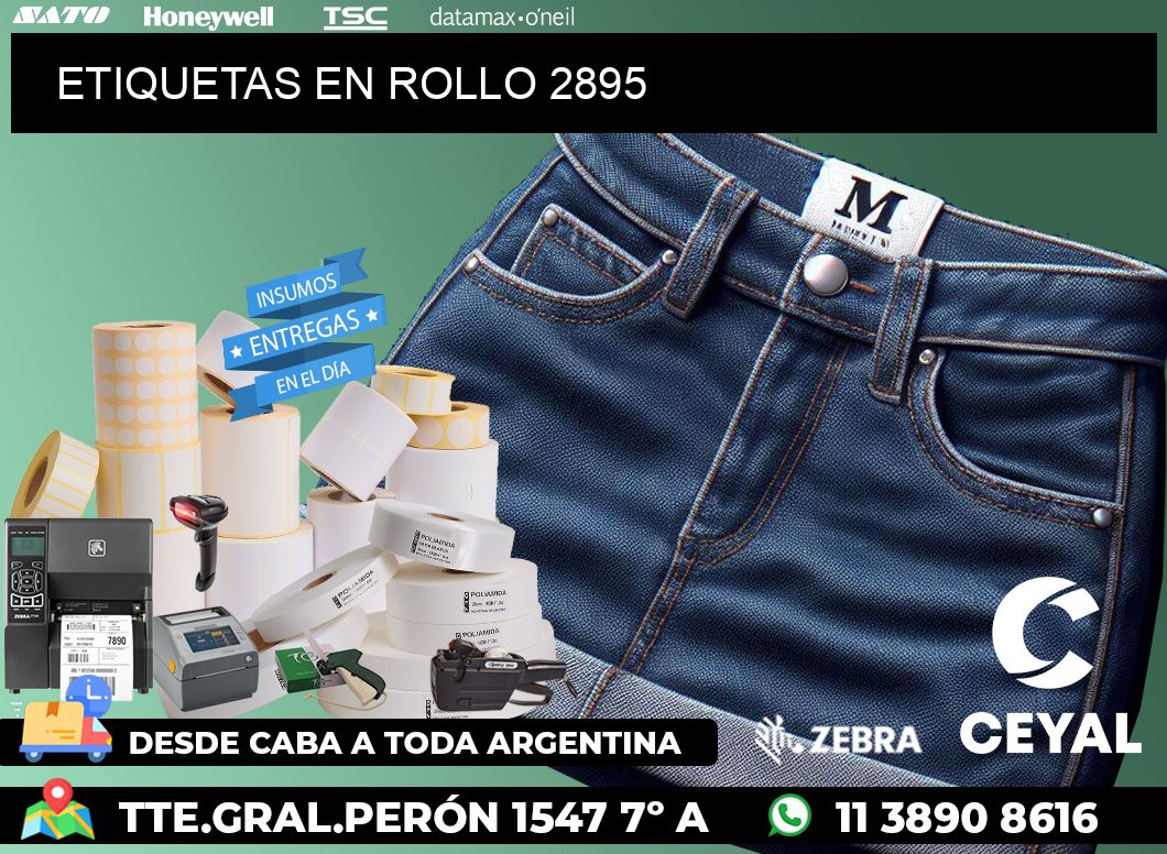 ETIQUETAS EN ROLLO 2895