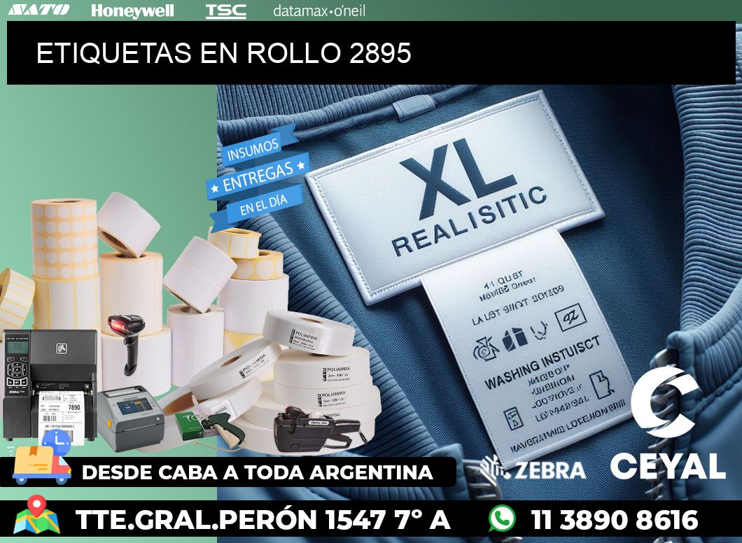 ETIQUETAS EN ROLLO 2895