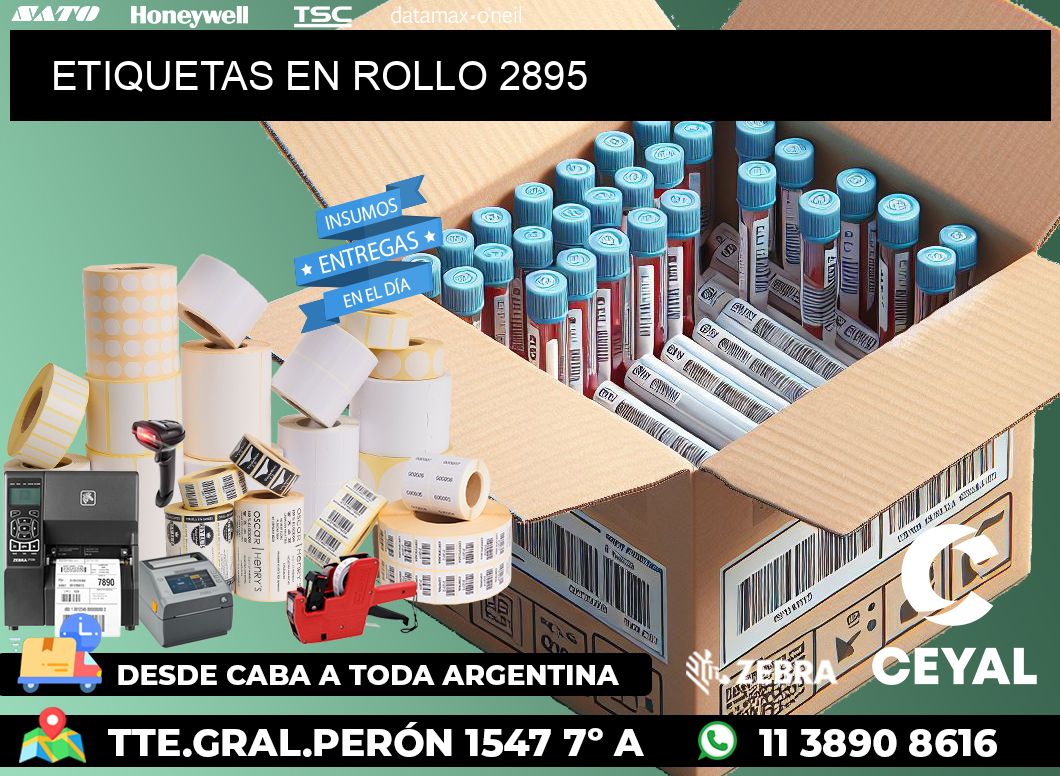 ETIQUETAS EN ROLLO 2895