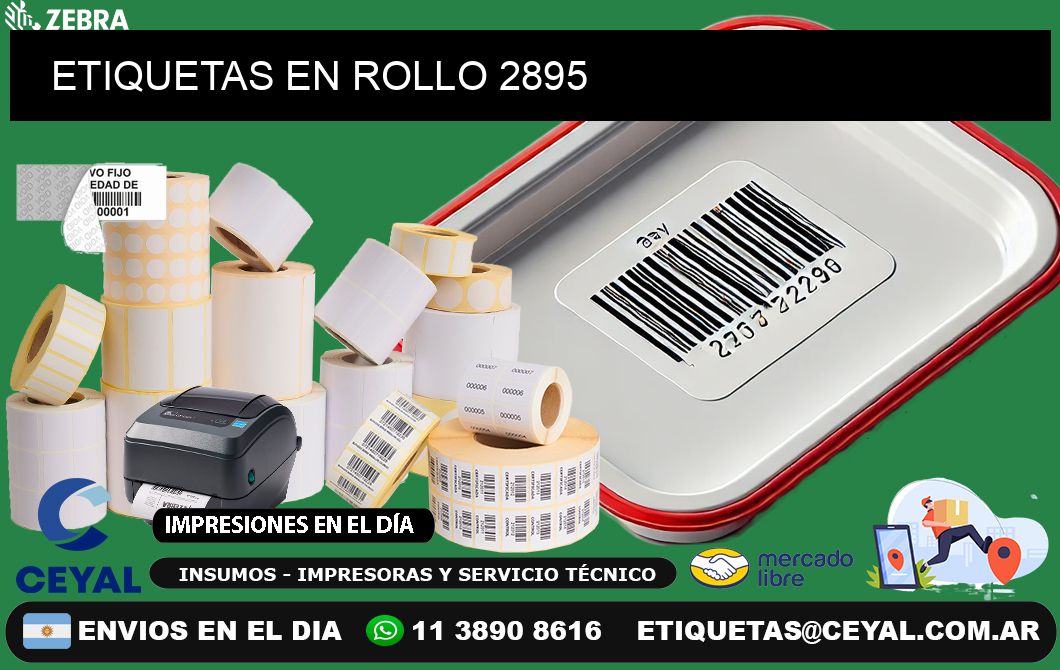 ETIQUETAS EN ROLLO 2895