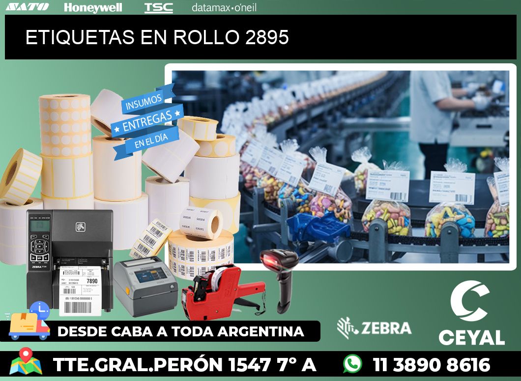 ETIQUETAS EN ROLLO 2895