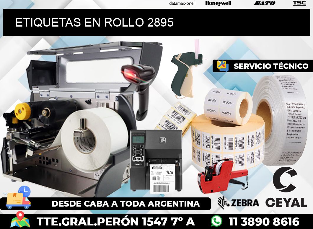 ETIQUETAS EN ROLLO 2895