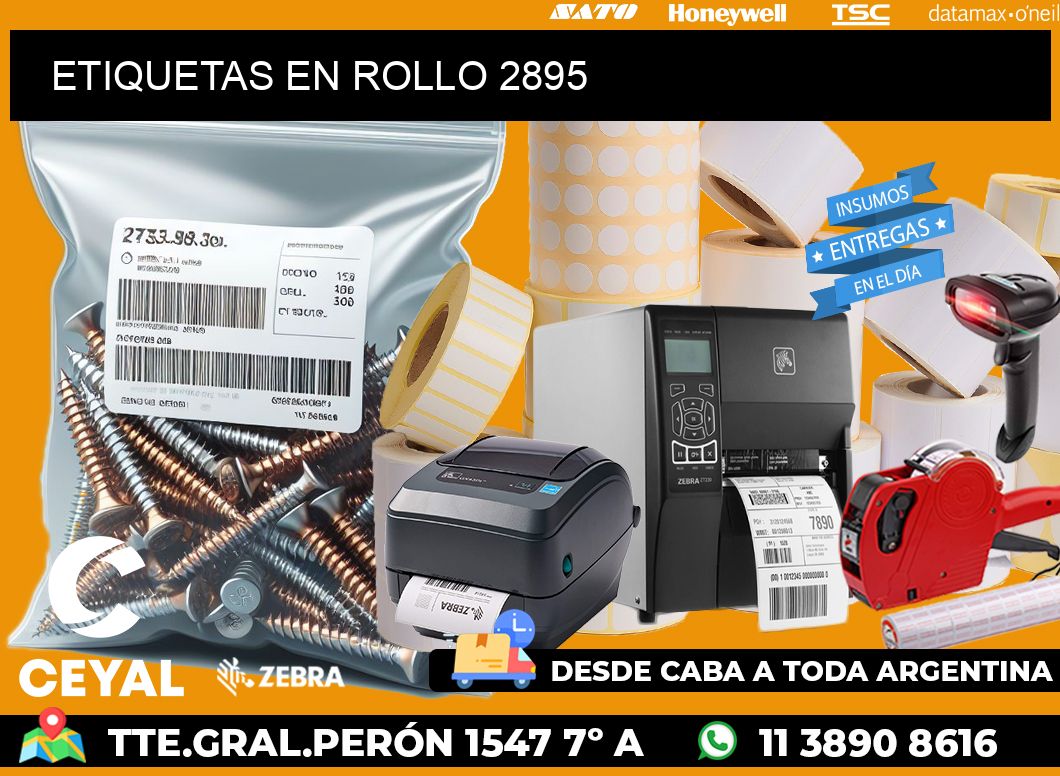 ETIQUETAS EN ROLLO 2895