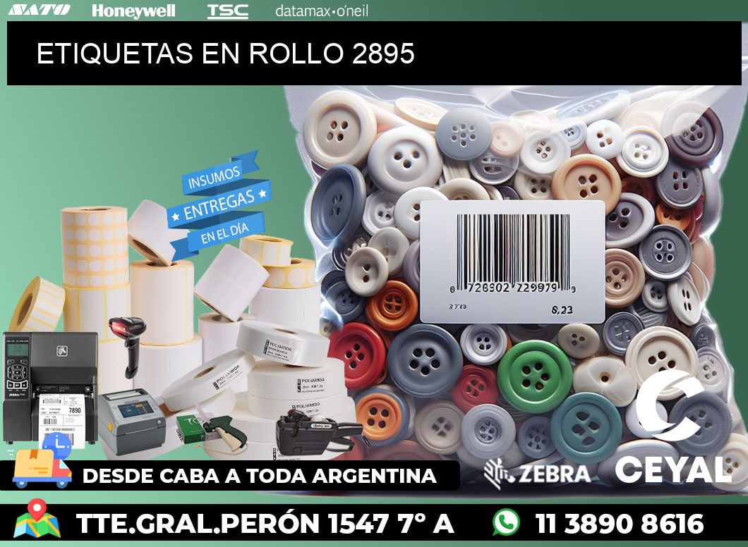 ETIQUETAS EN ROLLO 2895