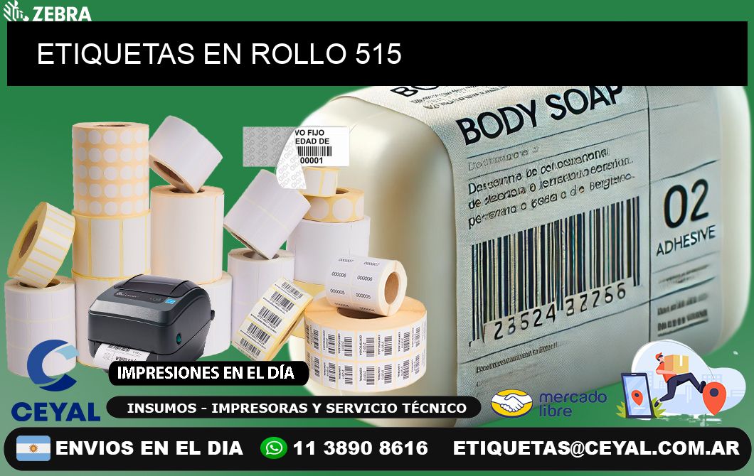 ETIQUETAS EN ROLLO 515