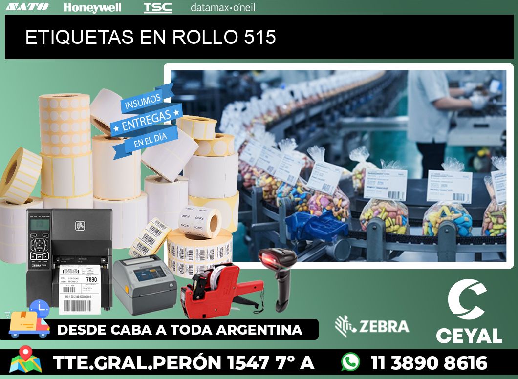 ETIQUETAS EN ROLLO 515